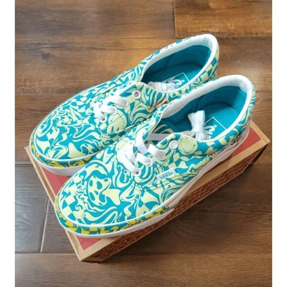 vans era stacked wavy daze tile blue women size 7 fast shipping - Picture 3 of 8